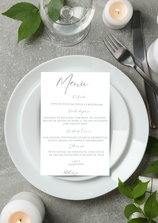 Menu - Tema Raminho