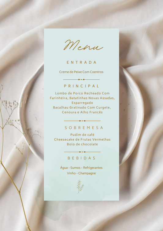 Menu - Tema Trigo Verde