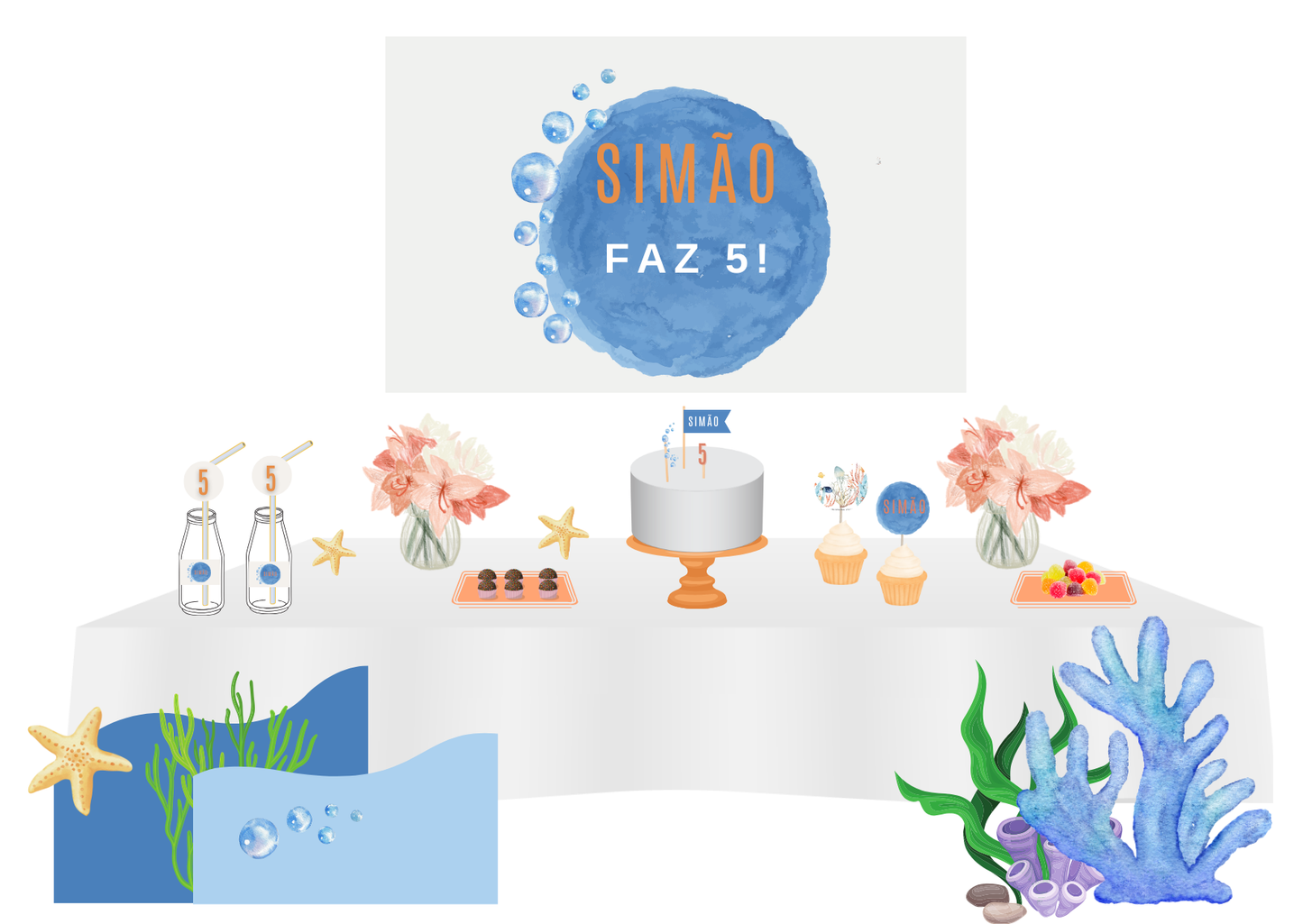 Tema Oceano | Kit L