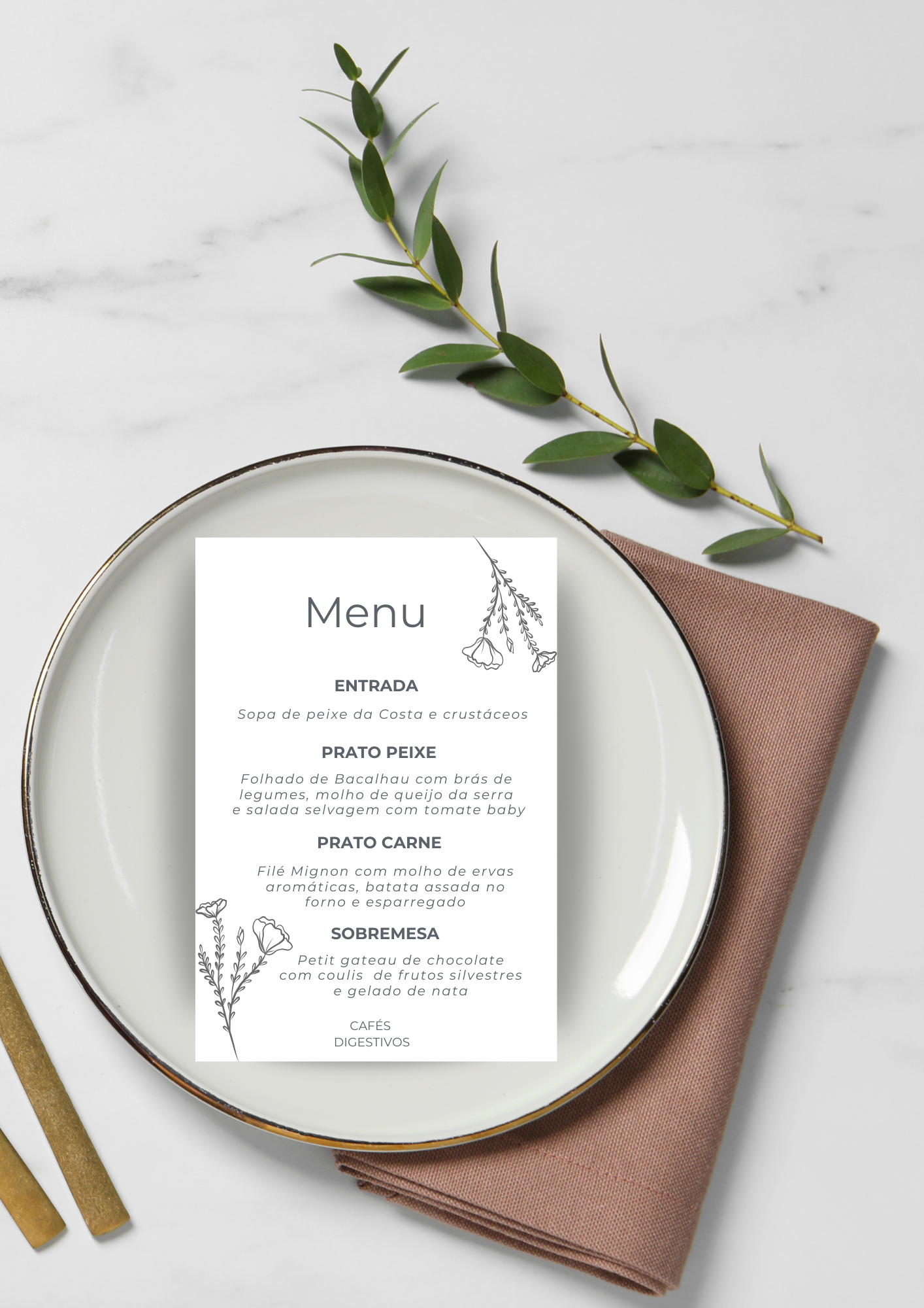 Menu - Tema Cinza