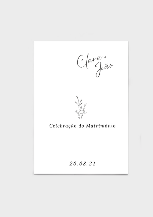 Missal de Casamento - Tema Preto e Branco