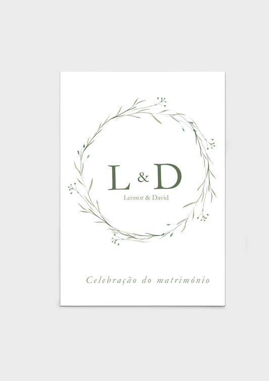 Missal de Casamento - Tema Coroa Verde