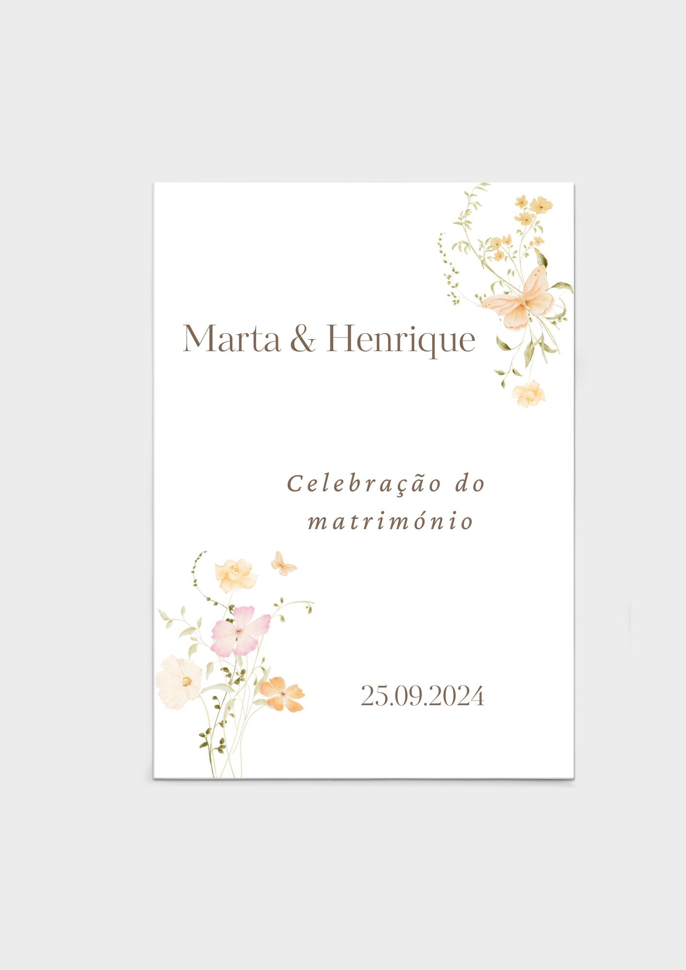 Missal de Casamento - Tema Ramo Amarelo