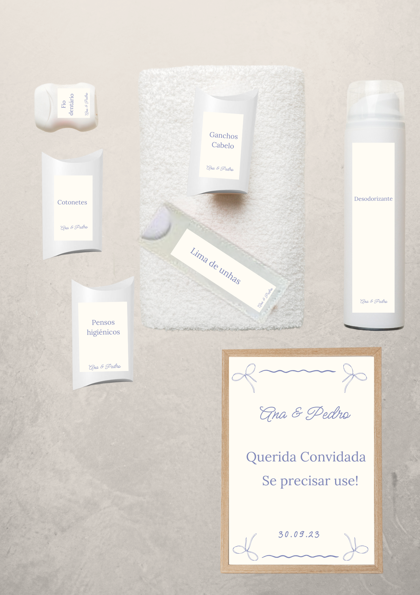 Kit Toilette - Tema Ilustrado