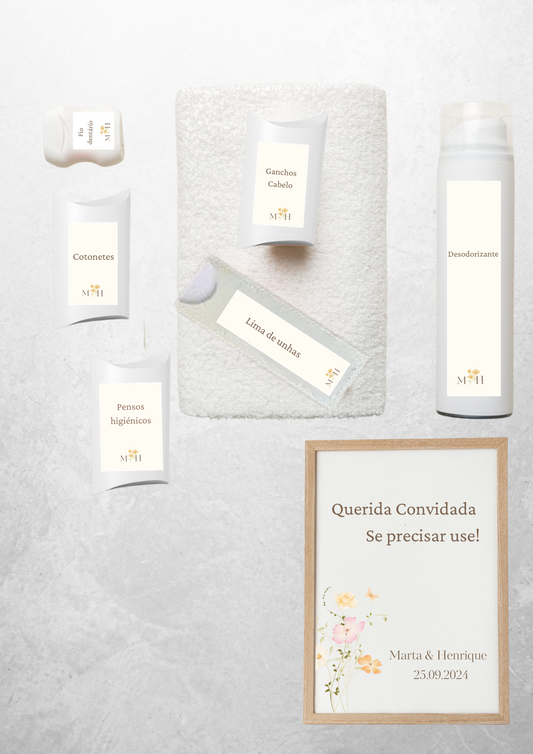 Kit Toilette - Tema Ramo Amarelo