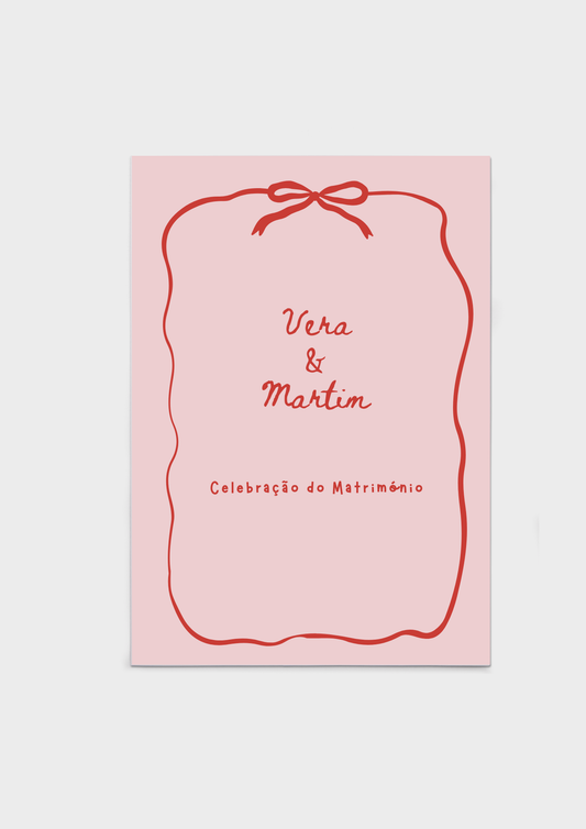 Missal de Casamento - Tema Laço Vermelho