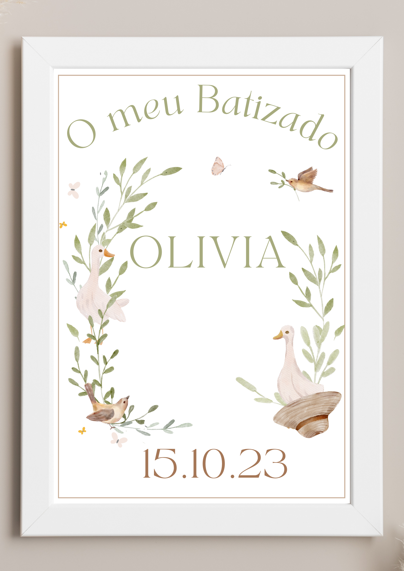 Poster de Mesa de Bolo - Tema Asas