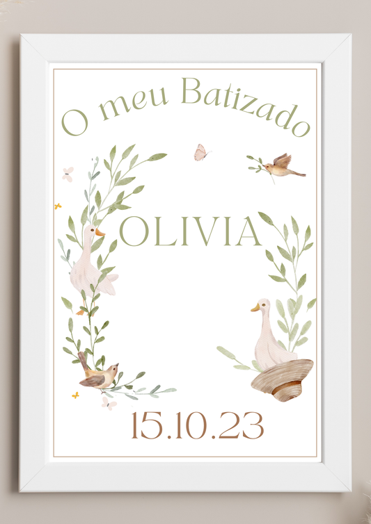 Poster de Mesa de Bolo - Tema Asas