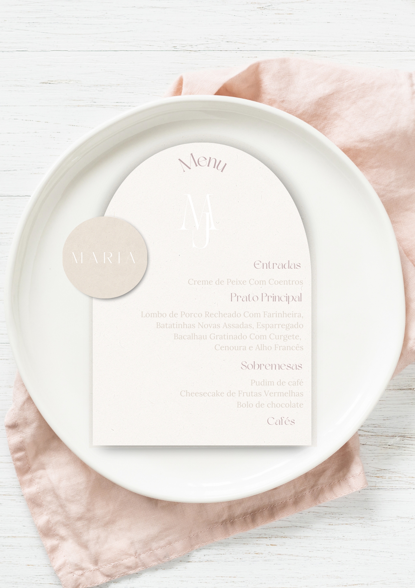 Menu - Tema Areia