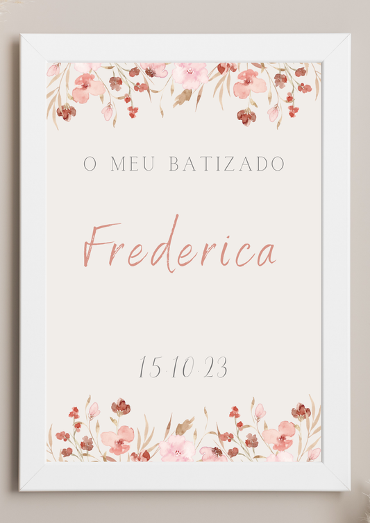 Poster de Mesa de Bolo - Tema Flores