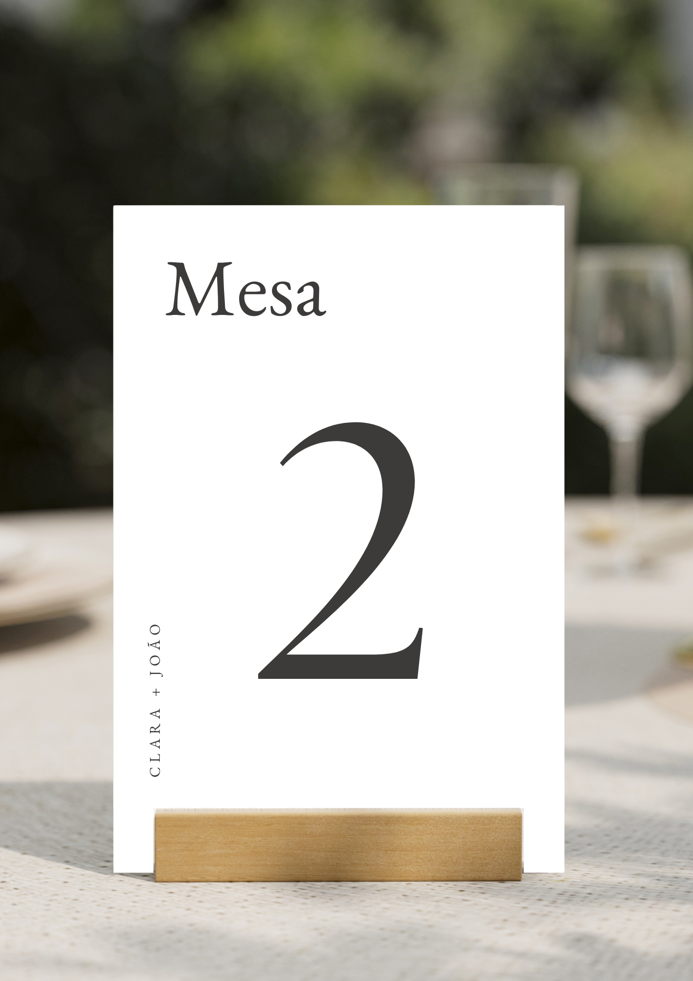Marcador de Mesa - Tema Preto e Branco