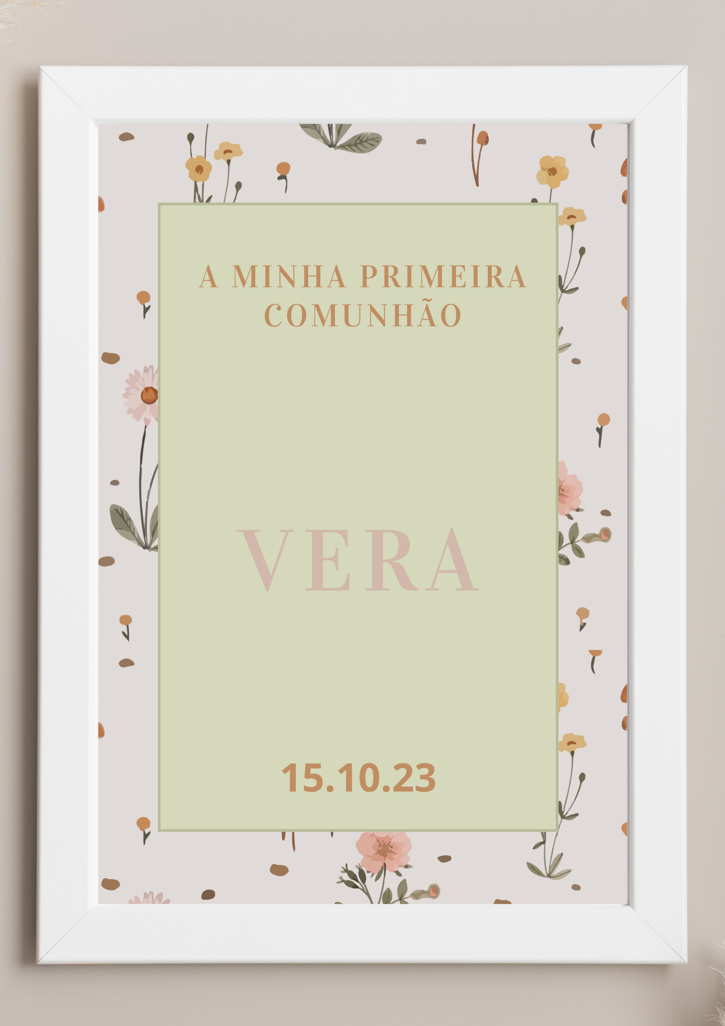 Poster de Mesa de Bolo - Tema Flores do Campo