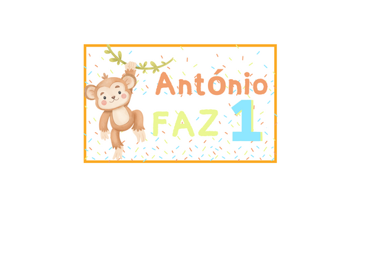 Painel de Festa - Tema Macaquinho