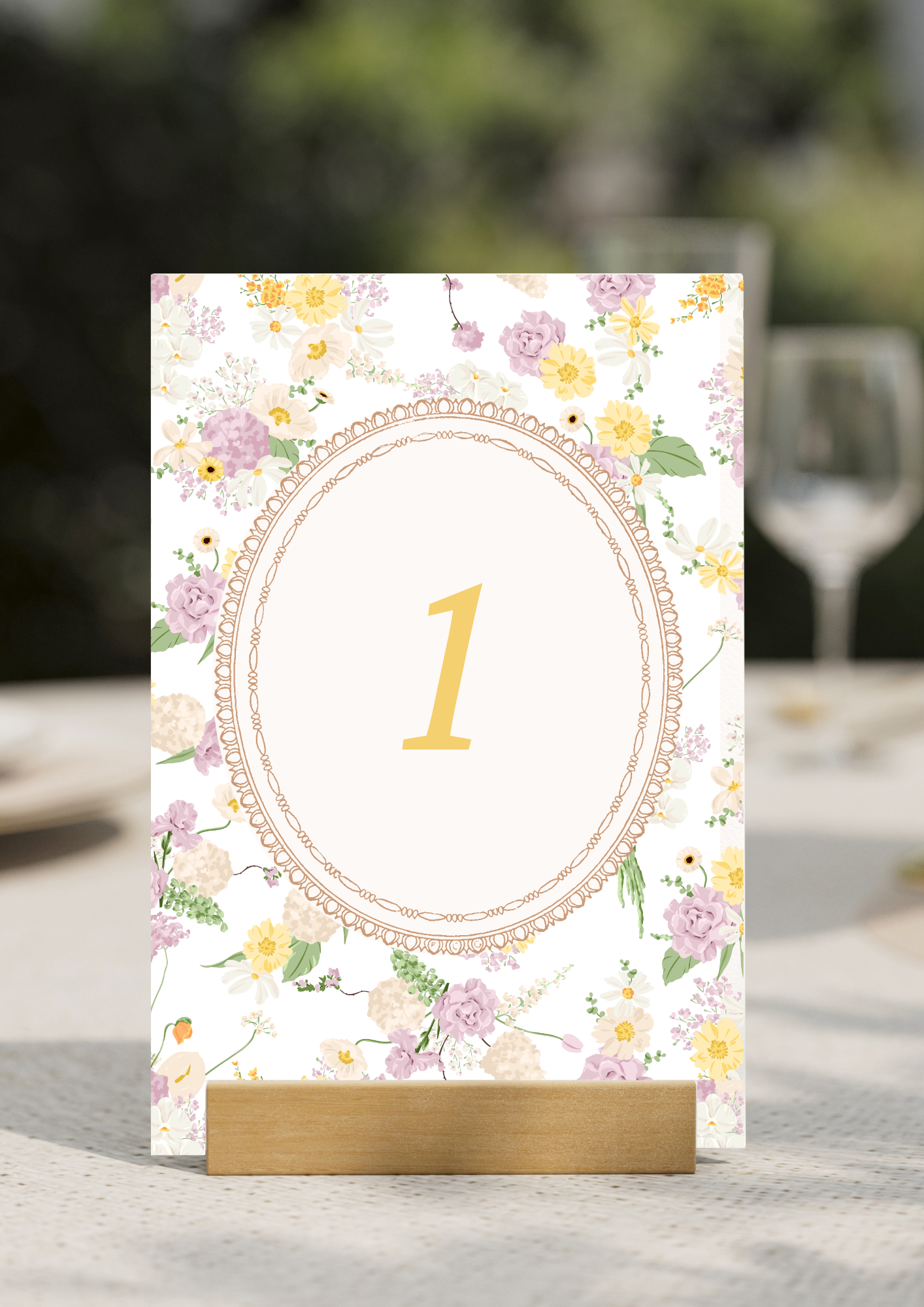 Marcador de Mesa - Tema Floral