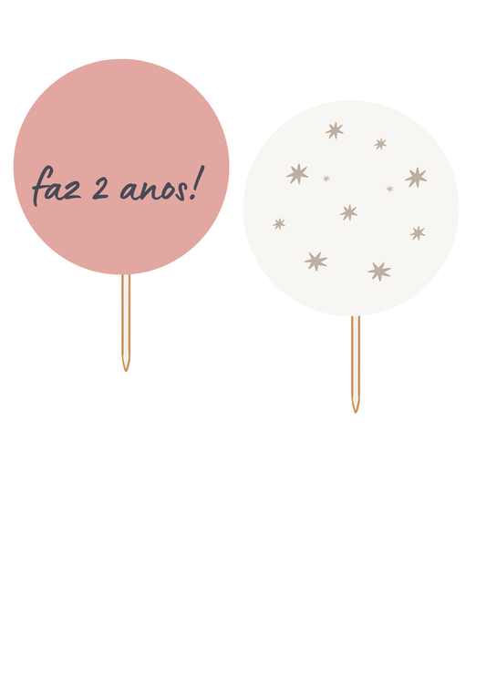 Topper de Cupcakes - Tema Magia