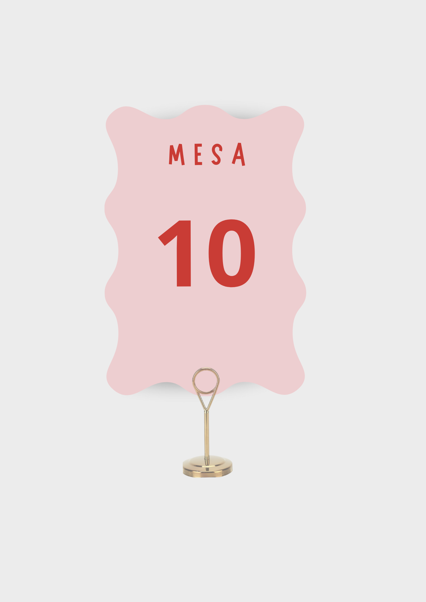 Marcador de Mesa - Tema Laço Vermelho
