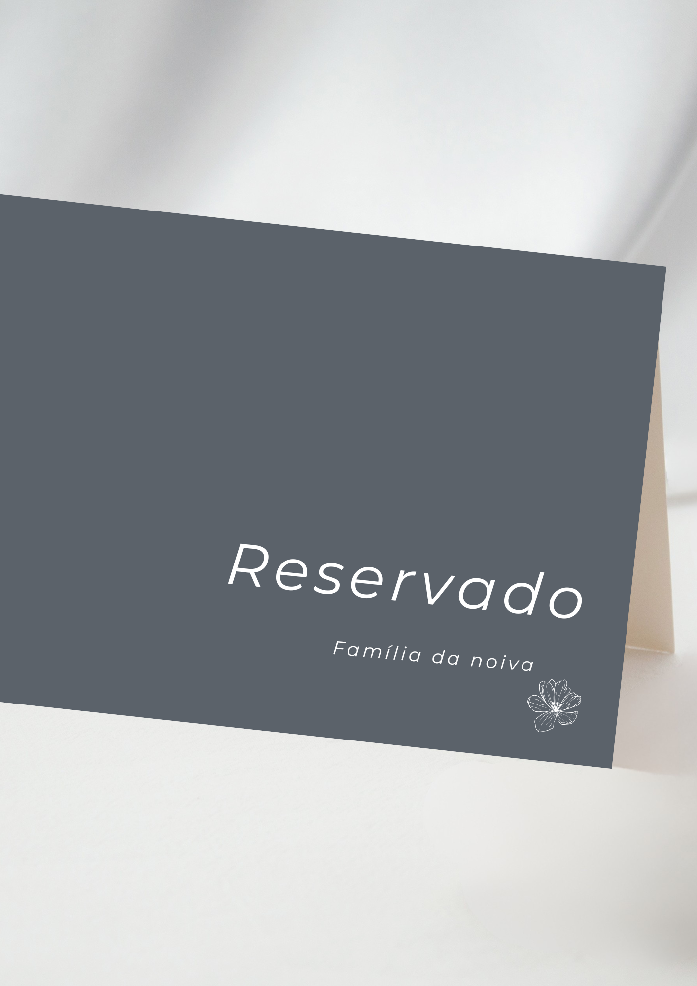 Etiqueta de Mesa - Tema Cinza