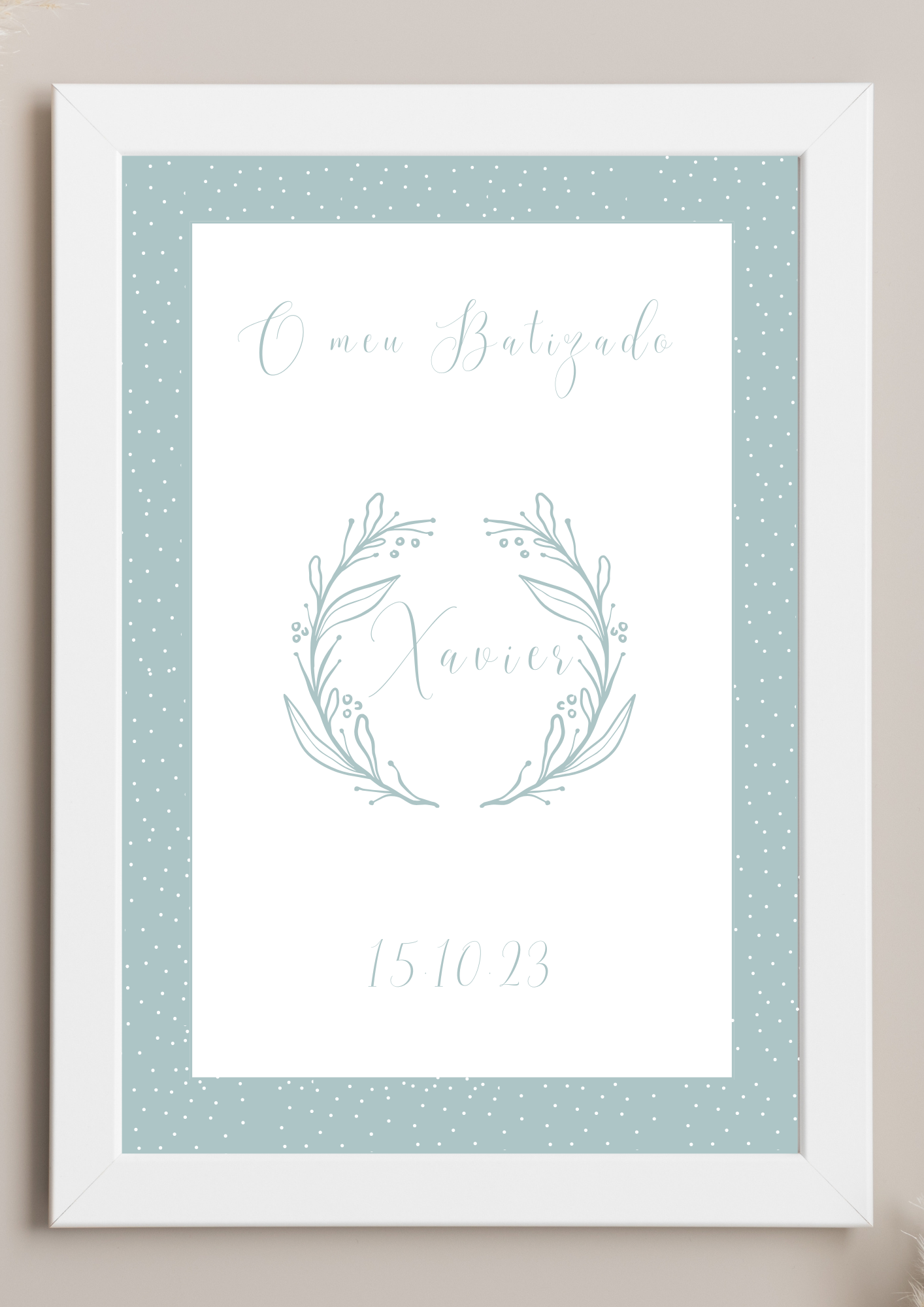 Poster de Mesa de Bolo - Tema Azevinho