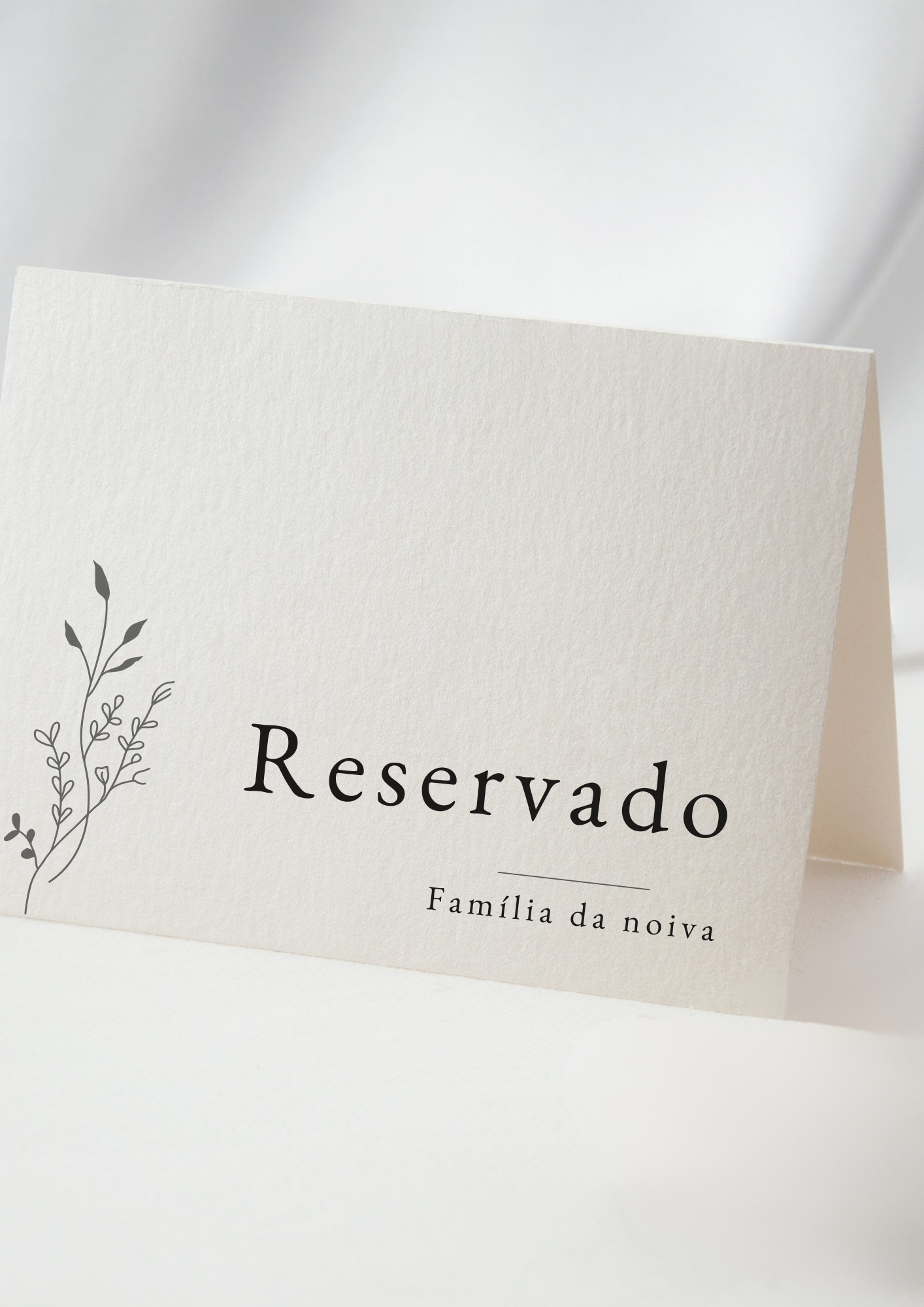 Etiqueta de Mesa - Tema Preto e Branco