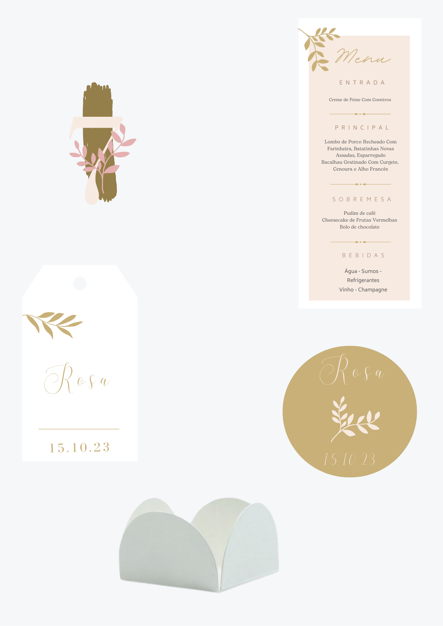 Tema Folhas Douradas | Kit M