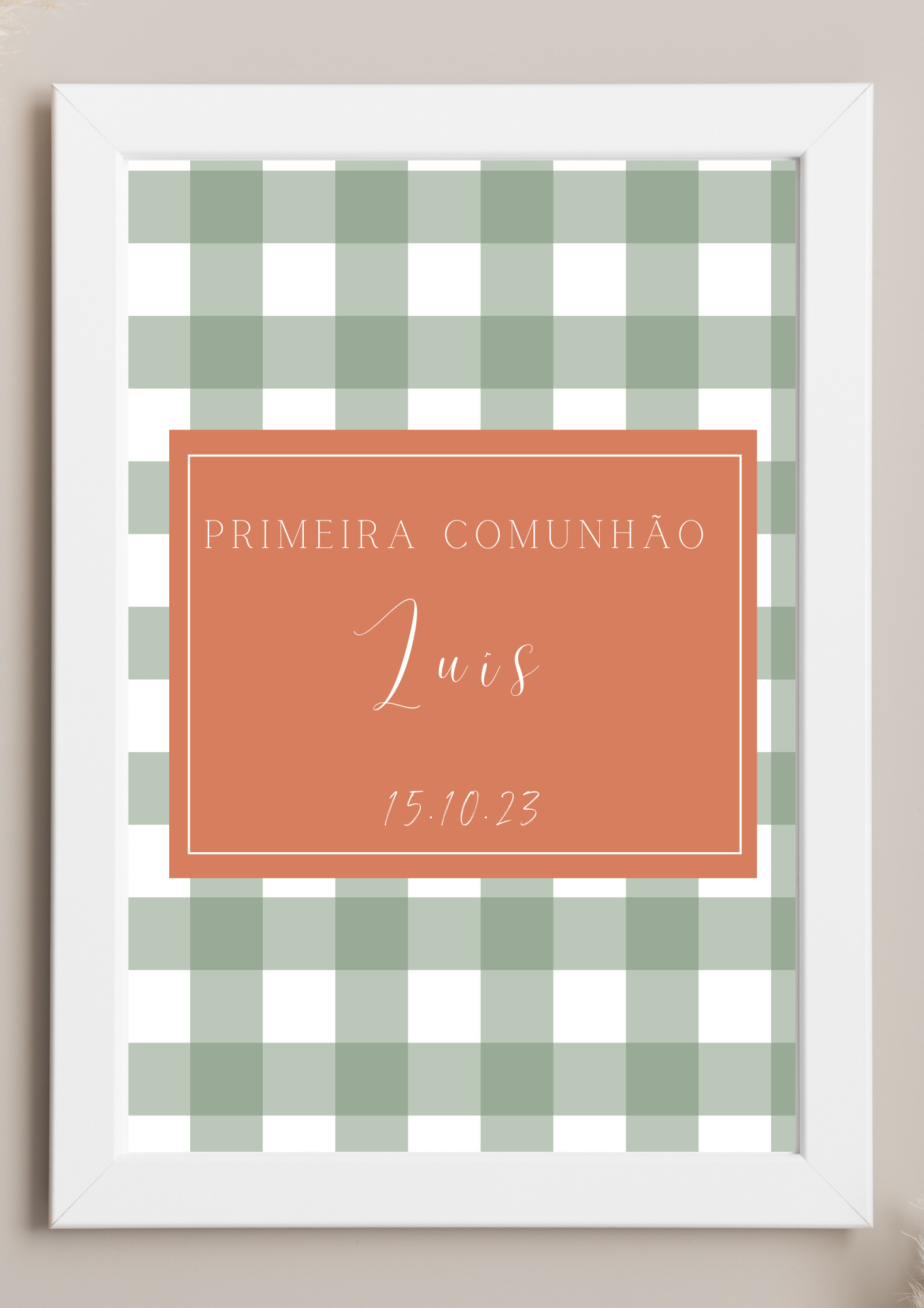 Poster de Mesa de Bolo - Tema Xadrez Verde