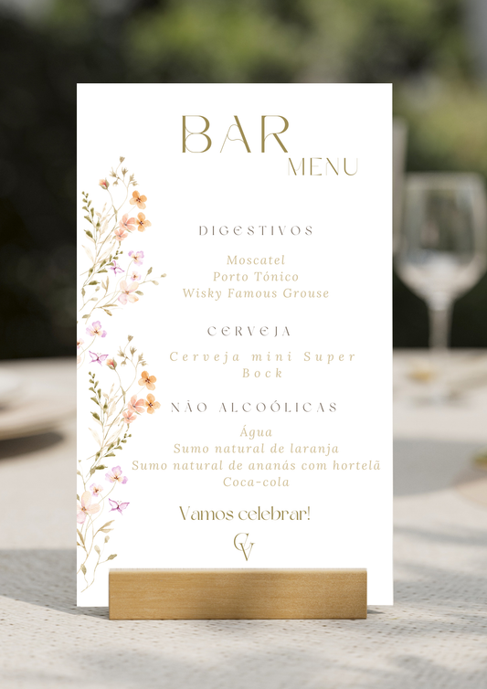 Menu de Bar - Tema Primavera