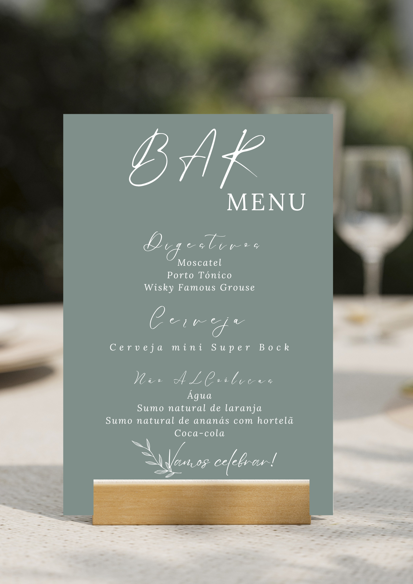 Menu de Bar - Tema Raminho