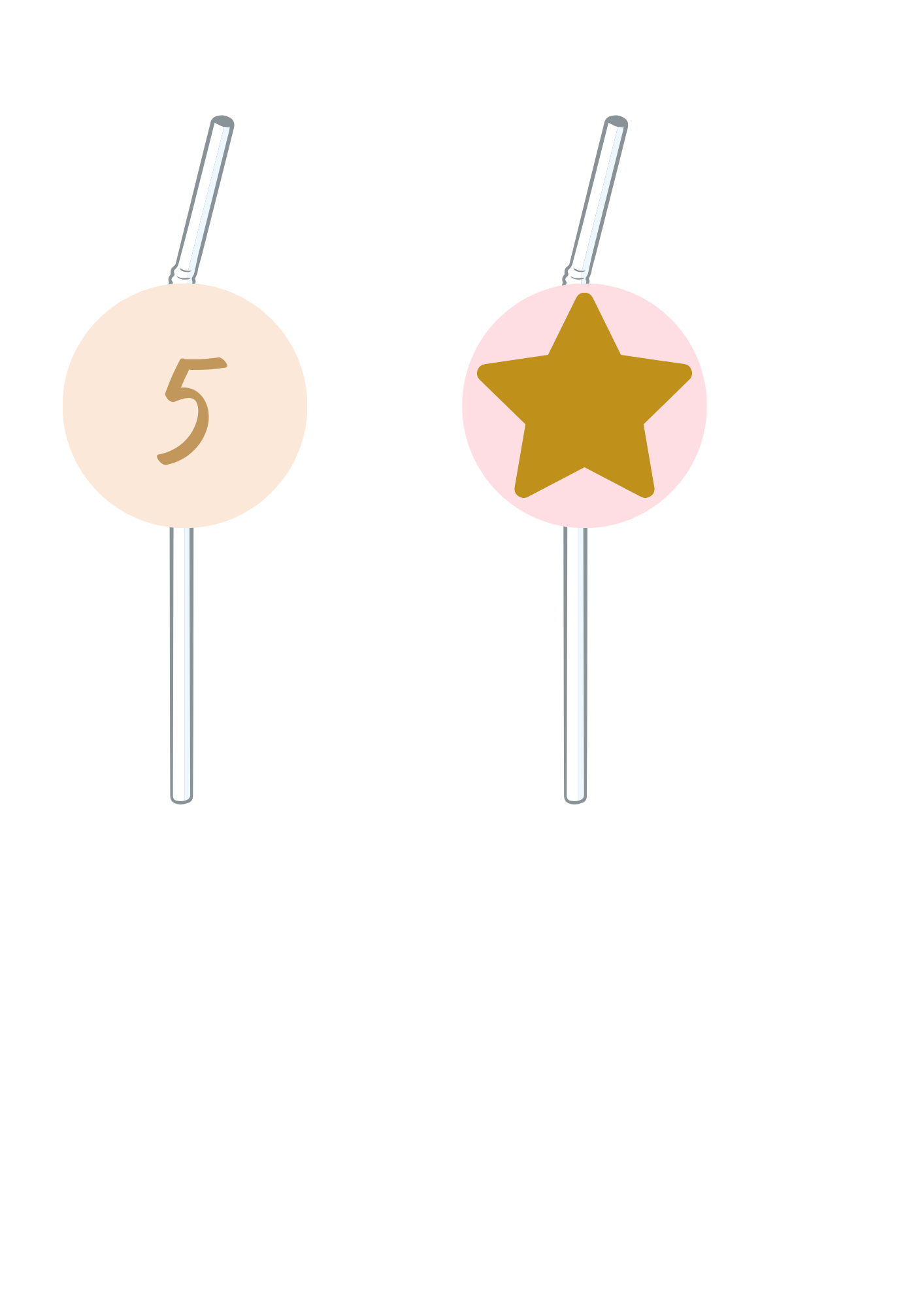 Topper de Palhinhas - Tema Princesa
