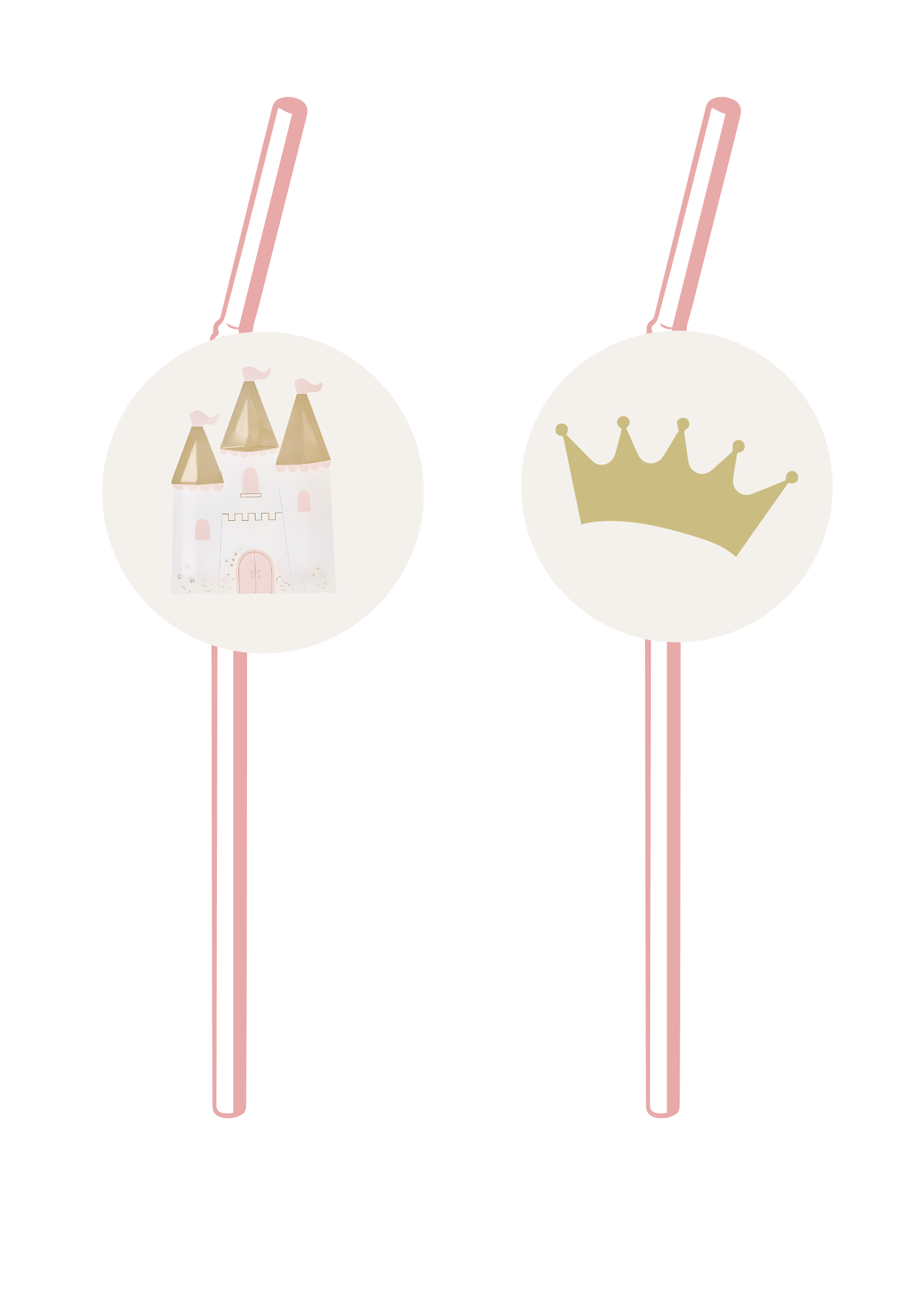 Topper de Palhinhas - Tema Princesas