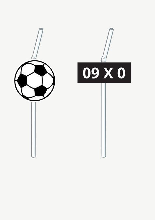 Topper de Palhinhas - Tema Futebol Vermelho