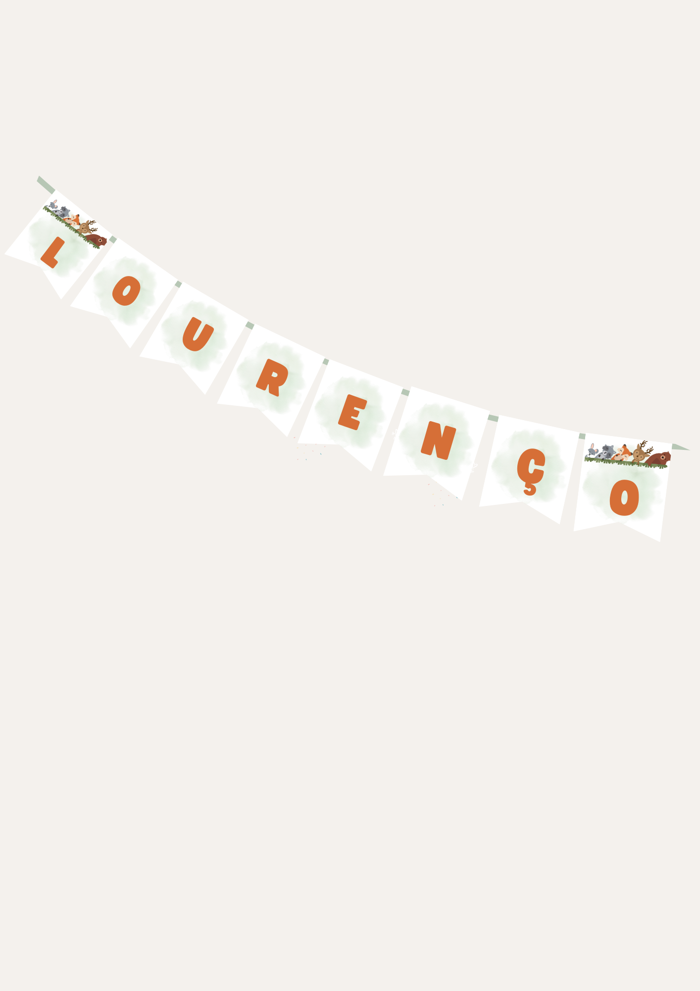 Bandeirolas - Tema Floresta