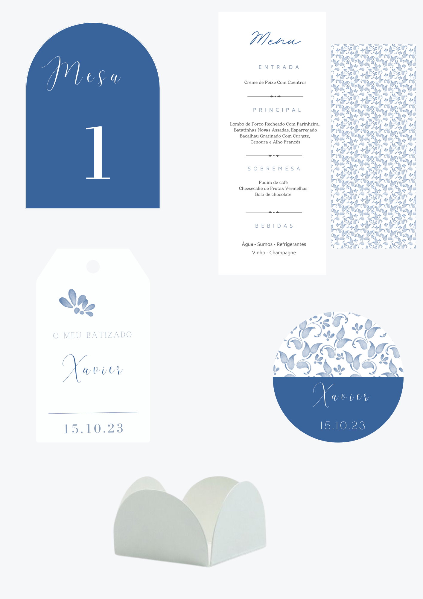 Tema Cornucópias Azuis | Kit L