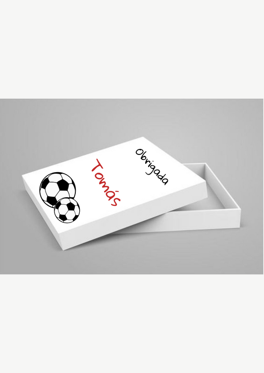 Caixa de Lembrança - Tema Futebol Vermelho