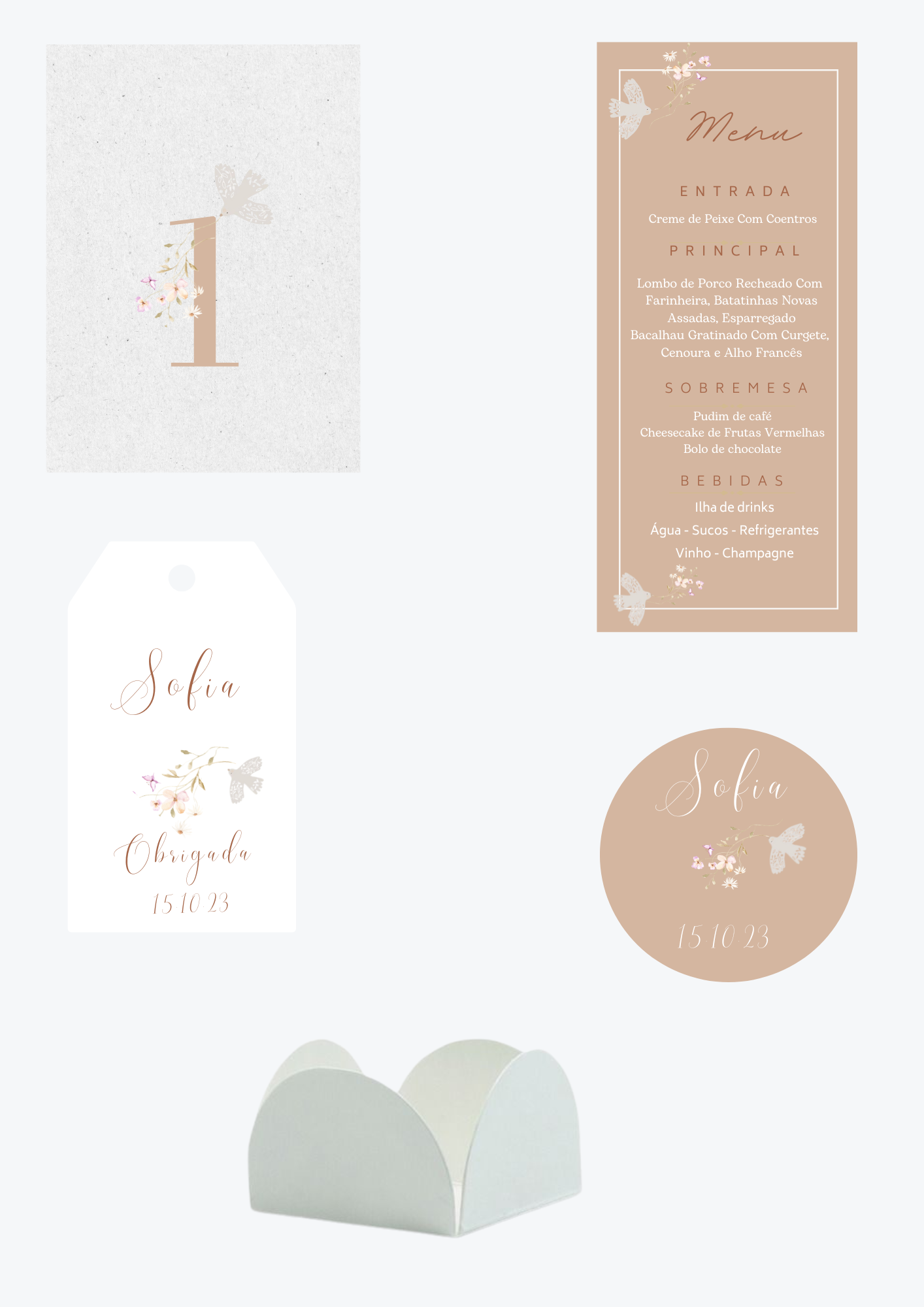 Tema Raminho Bege | Kit L