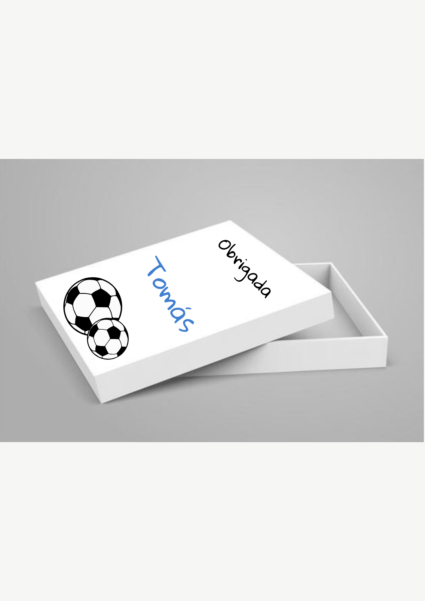Caixa de Lembrança - Tema Futebol Azul
