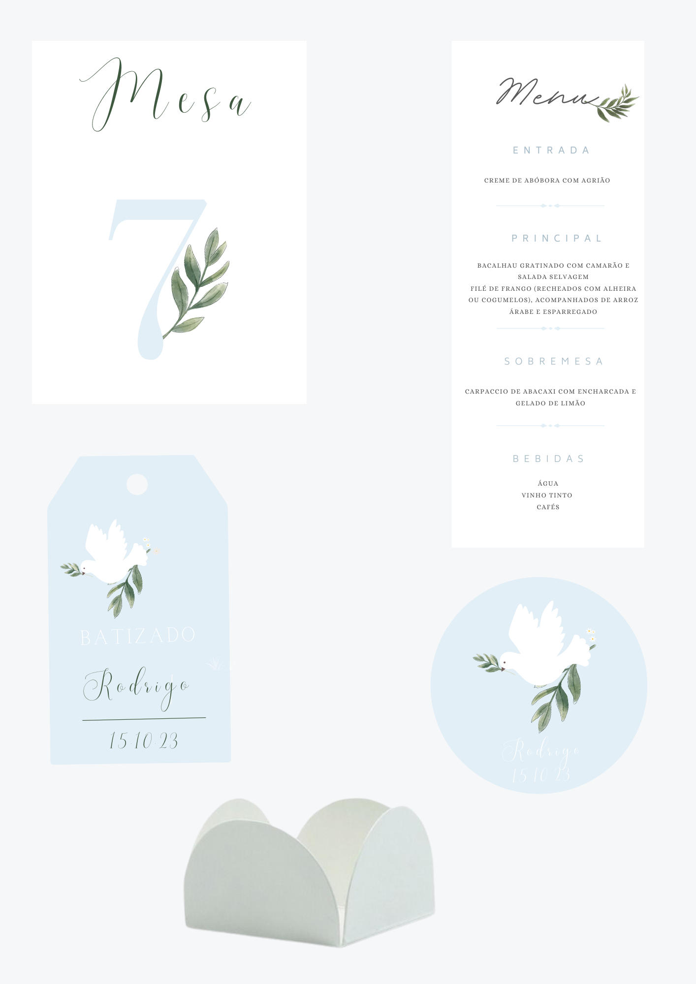 Tema Pomba Azul | Kit L