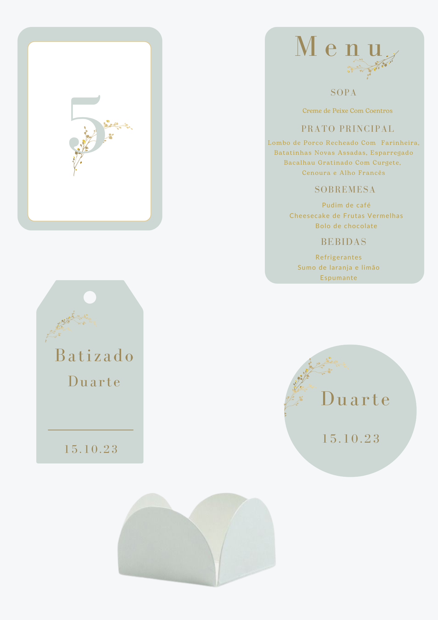 Tema Pomba Dourada | Kit L