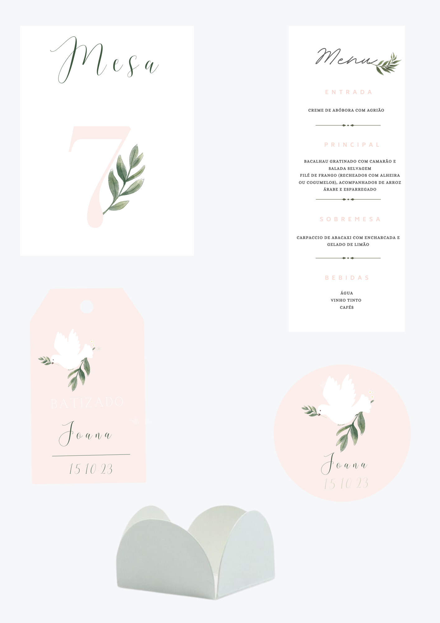 Tema Pomba Rosa | Kit L