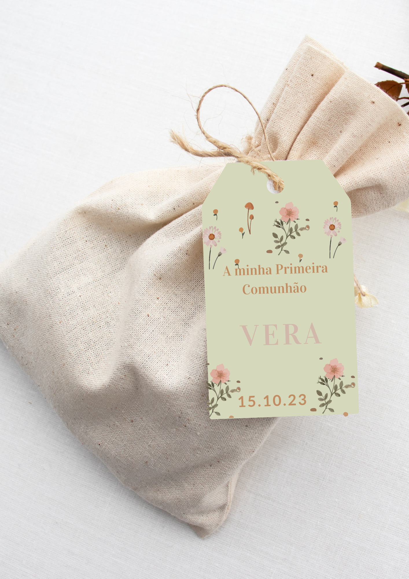 Cartão de Agradecimento - Tema Flores do Campo