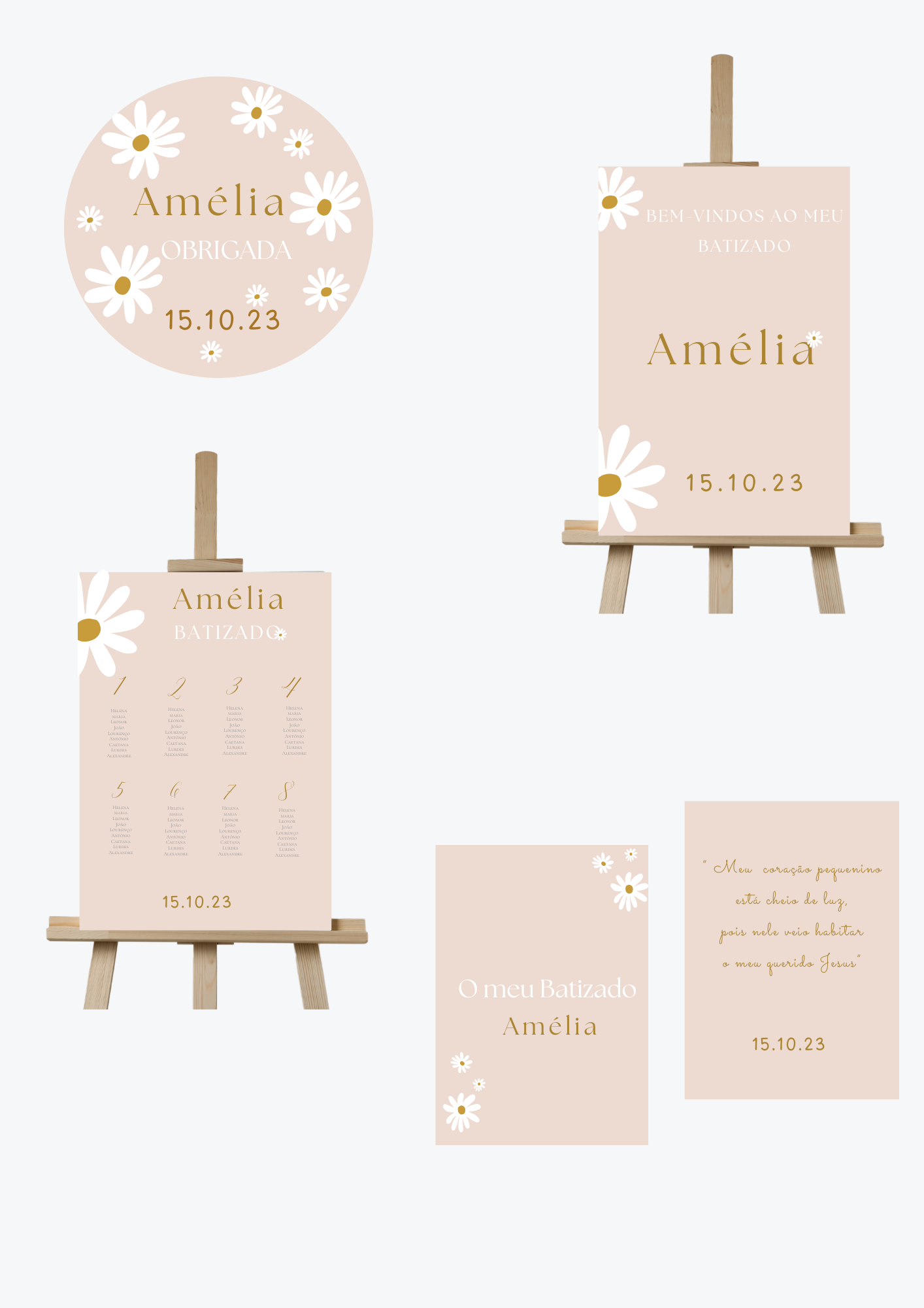 Tema Malmequer Bege | Kit L