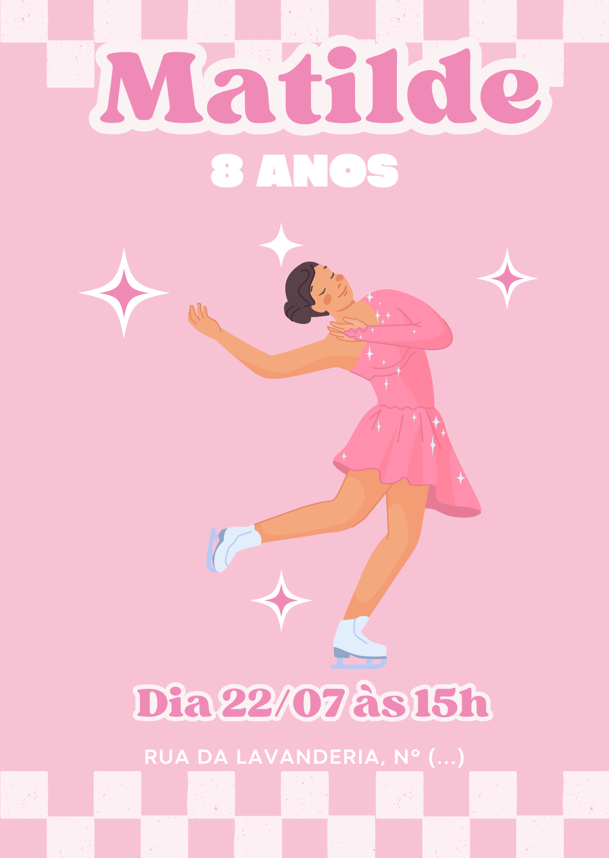 Convite - Tema Patinagem