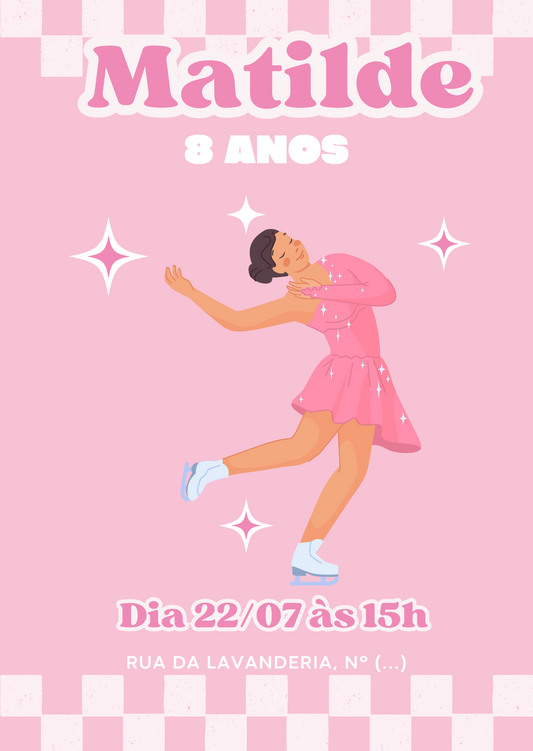 Convite - Tema Patinagem