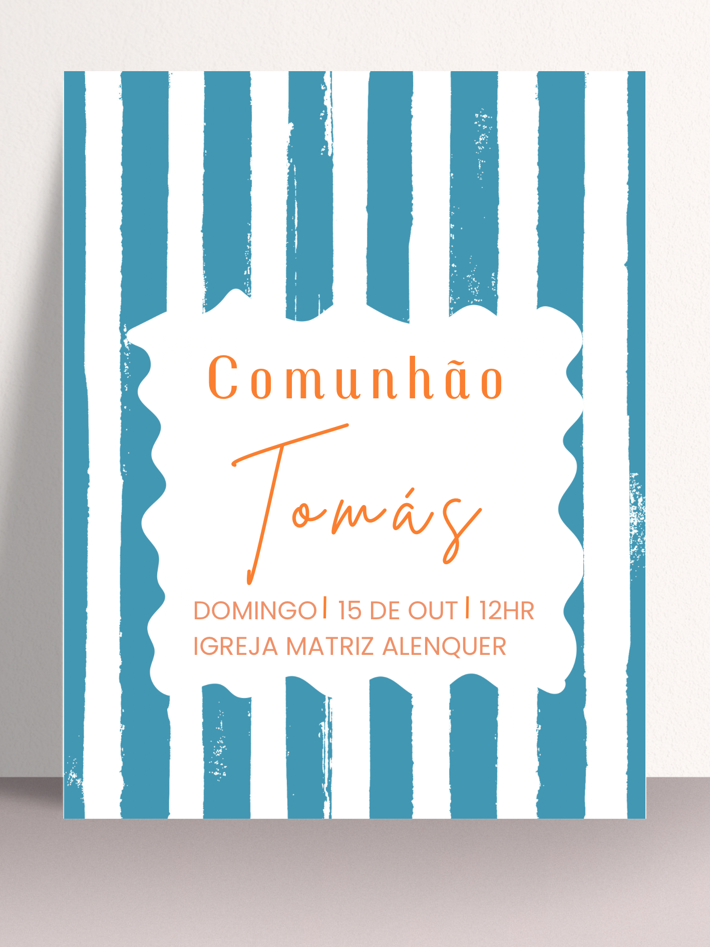 Convite - Tema Riscas Brancas