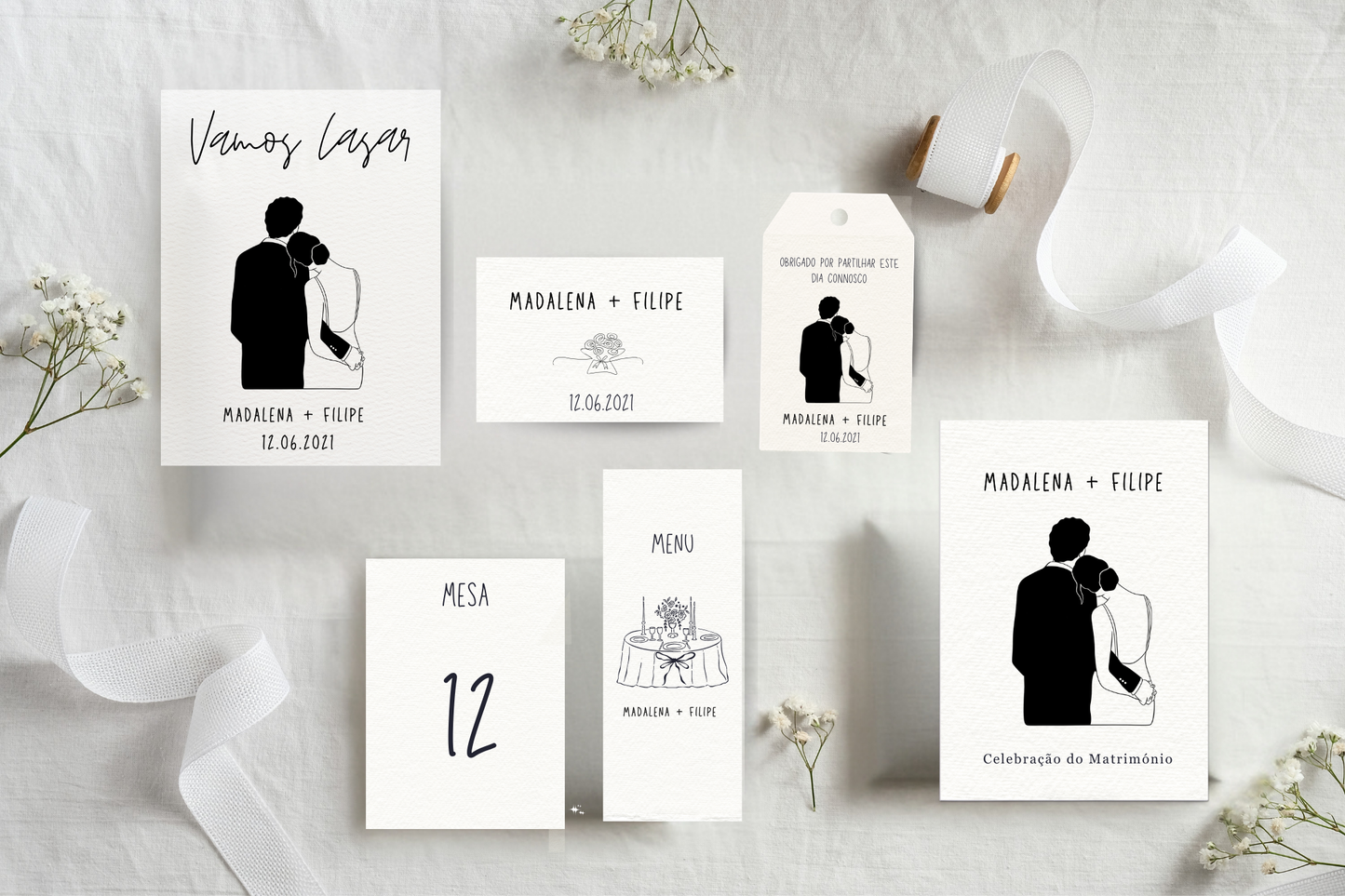 Tema Silhueta Preta | Kit Casamento