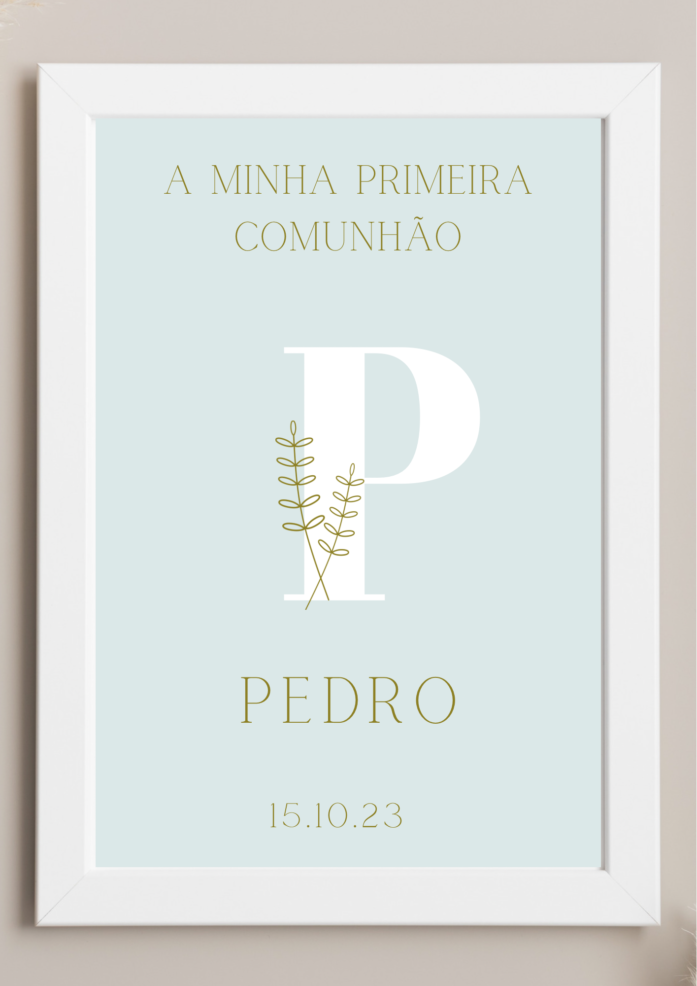 Poster de Mesa de Bolo - Tema Trigo Verde