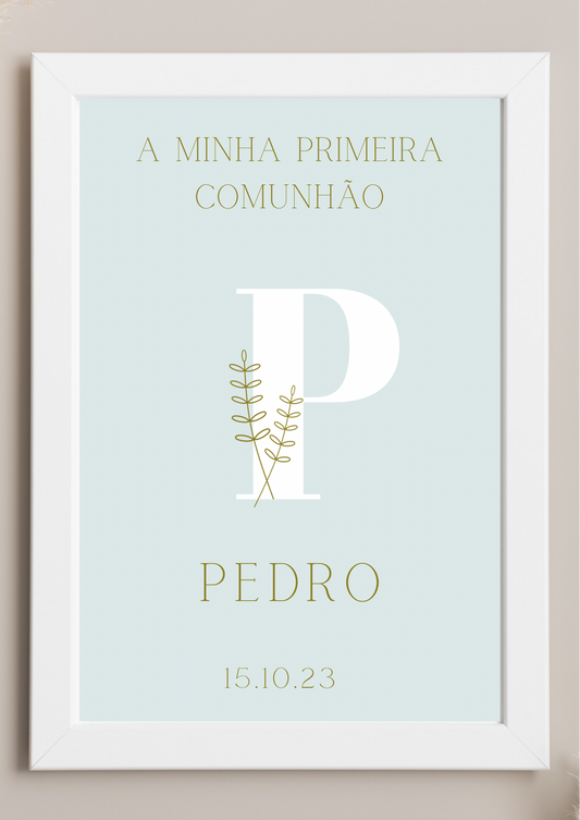 Poster de Mesa de Bolo - Tema Trigo Verde