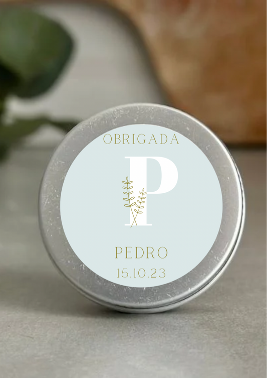 Etiqueta Redonda Grande - Tema Trigo Verde