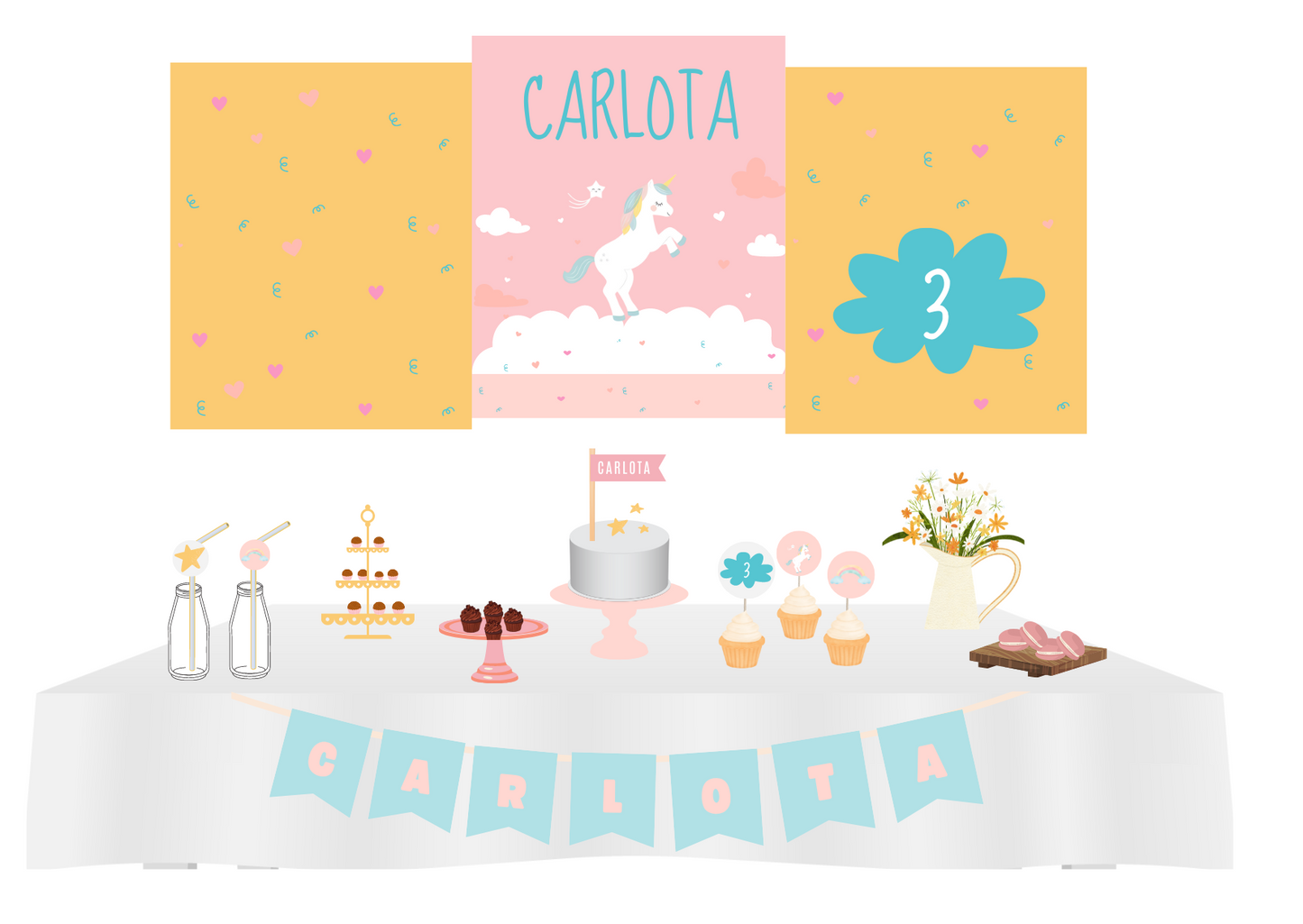 Tema Unicórnio | Kit L