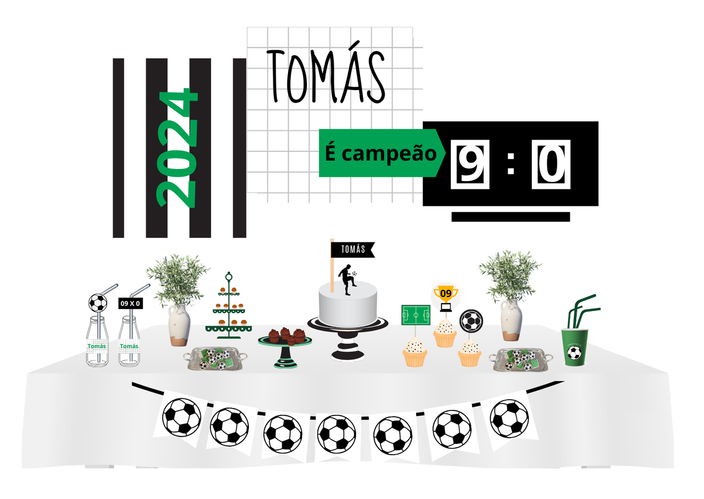 Tema Futebol Verde | Kit L