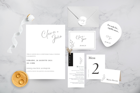 Tema Preto e Branco | Kit Casamento